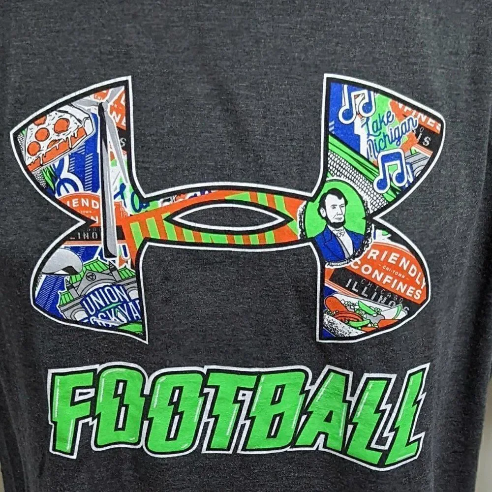 ‎Under armour state of illinois football t shirt Heat Gear